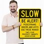 Image result for Sharp Turn Slow Down Sign