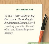 Image result for How to Write Book Titles in Essays
