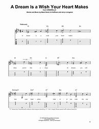 Image result for A Dream Is a Wish Your Heart Makes Guitar Chord Notes