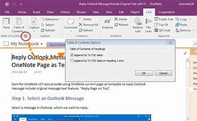 Image result for OneNote Table of Contents Tips