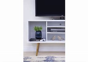 Image result for Mid Century Modern TV Stand White