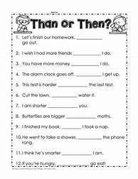 Image result for Then than Words Kindergarten Worksheet