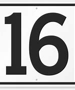 Image result for 16 Number Sign