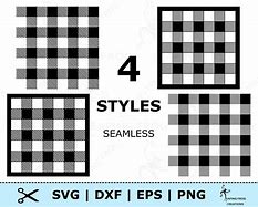 Image result for Black and White Buffalo Plaid SVG