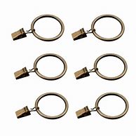 Image result for Wood Bronze Curtain Rings with Clips