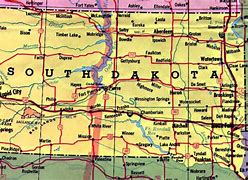 Image result for Map of North and South Dakota