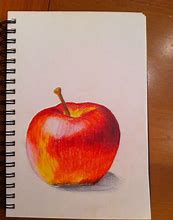 Image result for Colored Pencil Drawing of Apple