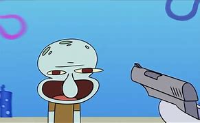 Image result for Squidward Shooting Spongebob Meme