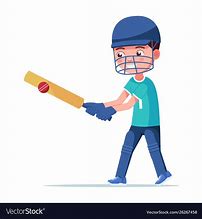 Image result for Boy with Cricket Bat Cartoon