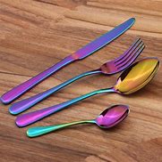 Image result for Rainbow Cutlery Set