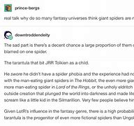 Image result for Lord of the Rings Giant Spider