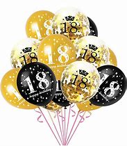 Image result for Red and Gold 18th Birthday Balloons