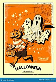 Image result for Vintage Halloween Party Illustration. Clip Art