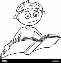 Image result for Cartoon Boy Reading Book