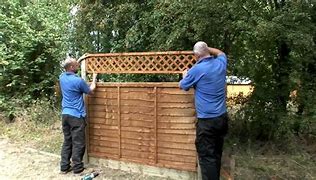 Image result for How to Install Prefab Fence Panels