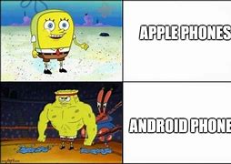 Image result for Apple vs Droid Spongebob Meme