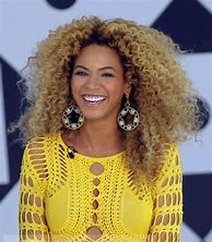Image result for Beyonce in a Curly Blonde Wig