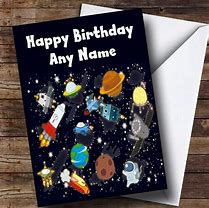 Image result for Space Birthday Card