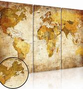 Image result for Vintage World Map Wall Art