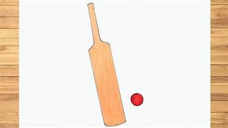 Image result for Cricket Bat and Ball Sketch