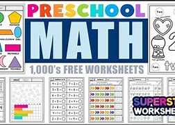 Image result for Math Worksheet for Preschool
