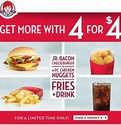 Image result for 4 Dollar Meal Deal Wendy's