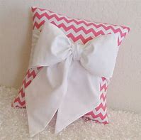 Image result for Hot Pink Accent Pillow Bow