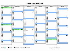 Image result for 1996 Calendar with Holidays