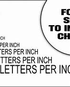 Image result for Font Size Inches Chart