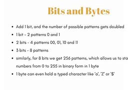 Image result for Bit Byte and Other Relation Ship