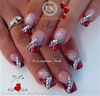 Image result for Red Green and Silver Nails
