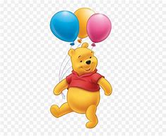 Image result for Vintage Winnie the Pooh Pink Balloon Clip Art