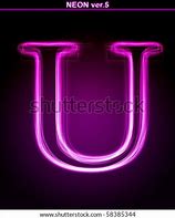 Image result for Pink Neon Letter U