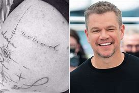 Image result for Matt Damon Tattoo