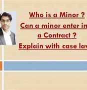 Image result for A Minor Cannot Enter into a Contract