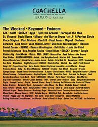 Image result for Coachella 2018 LineUp