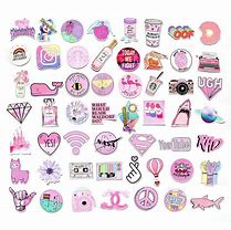 Image result for Aesthetic Laptop Stickers Pink