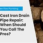 Image result for Cracked Cast Iron Drain Pipe