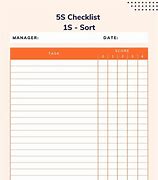 Image result for 5S Sustain Audit Checklist Template