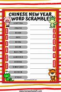 Image result for Chinese New Year Word Scramble