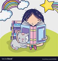 Image result for girls read books cartoons