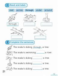Image result for ELL Worksheets Over through Across
