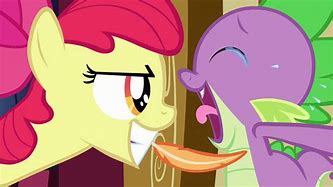 Image result for MLP Apple Bloom and Spike