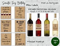 Image result for Funny Birthday Wine Labels