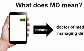 Image result for What Do MD Mean
