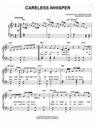 Image result for Careless Whisper Bass Clef Sheet Music