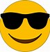 Image result for Emoji Solid Black Sunglasses