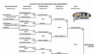 Image result for PIAA State Wrestling Brackets