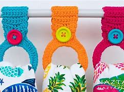 Image result for Crochet Hanging Towel Holder