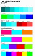 Image result for Cyan Color Chart